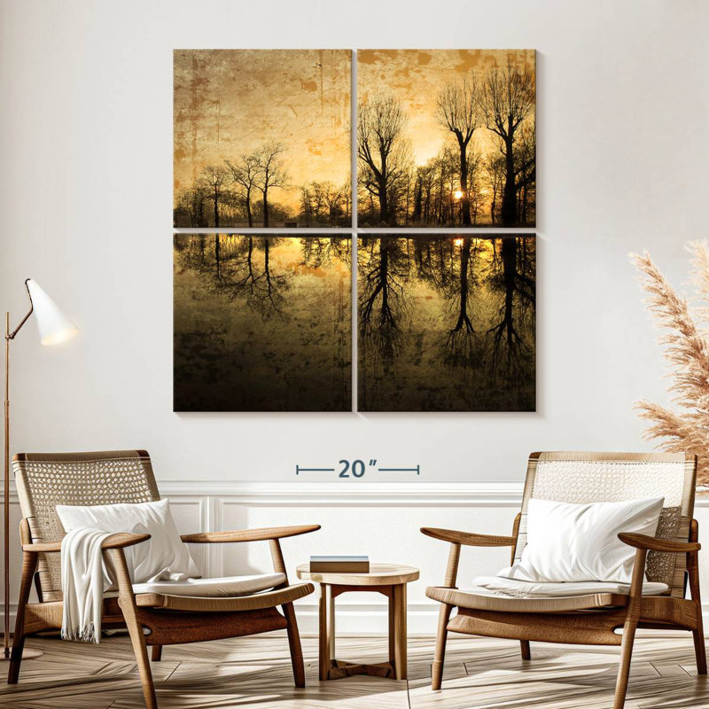 Harnek Trees Reflection Grunge