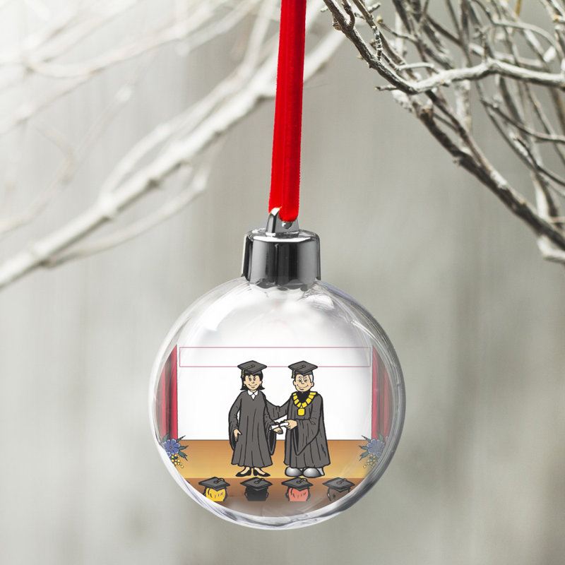 Graduation personnalisée - Ornement en forme d'ampoule de Noël féminine, Oui