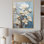 Fleurs de magnolias bleues et blanches Bloom IV sur toile