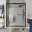 Porte de douche avec cadre 60 po x l 76 po