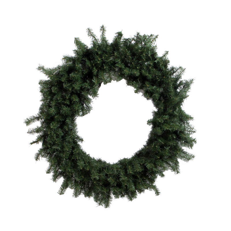 Couronne de pin artificielle canadienne non éclairée, H 72 po x l 72 po x P 5 po