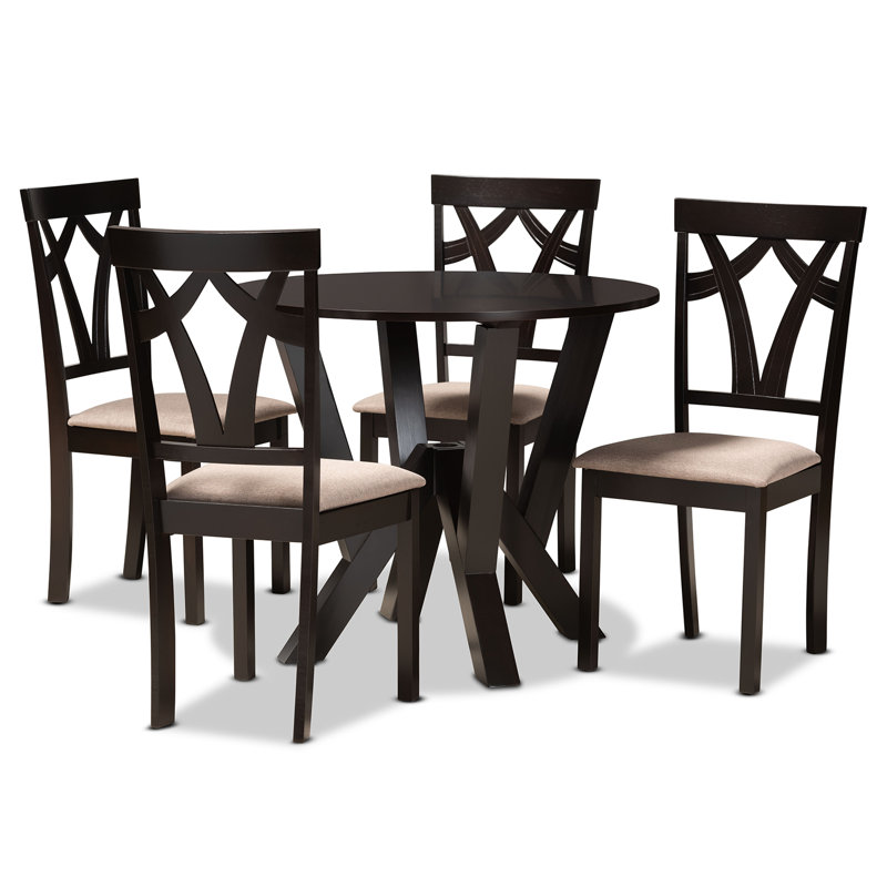 Ensemble de salle à manger en bois massif 5 pièces Alvordton Brandermill