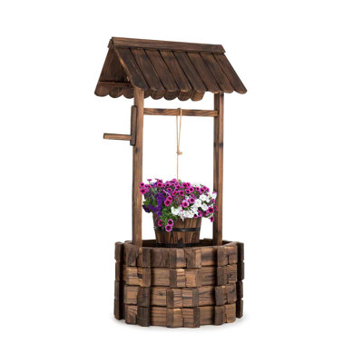 Outdoor Wood Sculptural Fountain