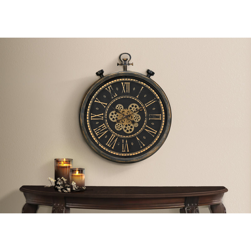 Round, Gear Mechanism, Large Oversized, Wall Clock