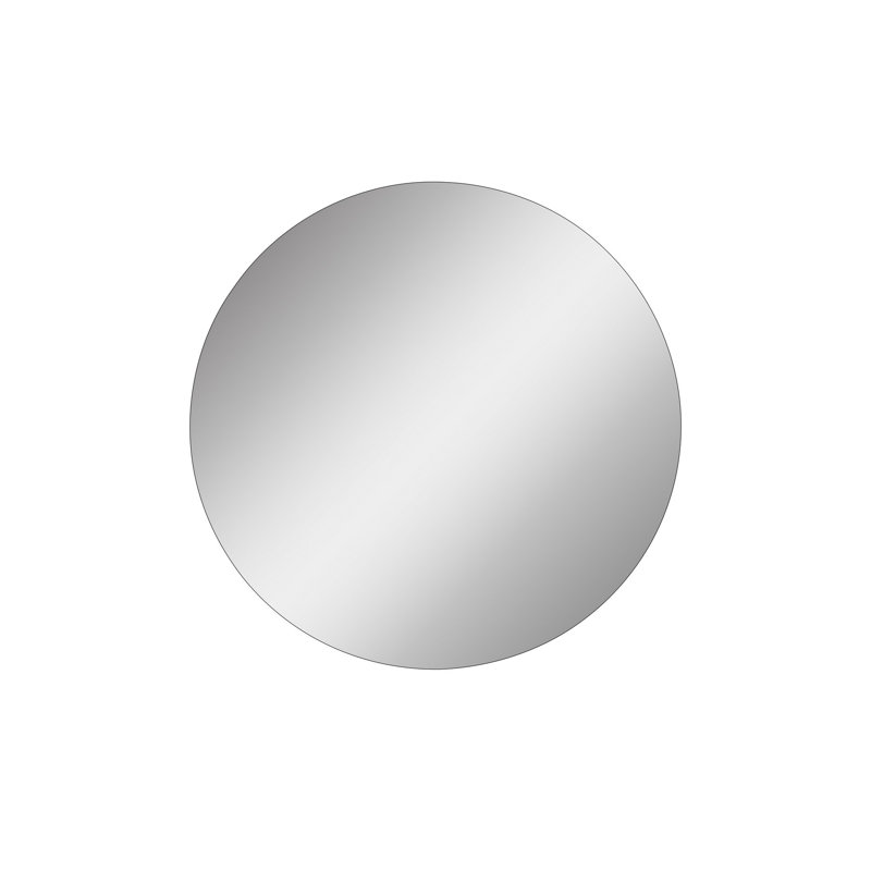 Miroir moderne à DEL avec design incassable et incassable, 23,6 po de diamètre | Miroir en acrylique de 5 mm d'épaisseur avec envers en panneau de fibres à densité moyenne | Rayures jaunes néon, sortie 12 V | Idéal pour les salles de bain et les espaces de coiffeuse contemporains