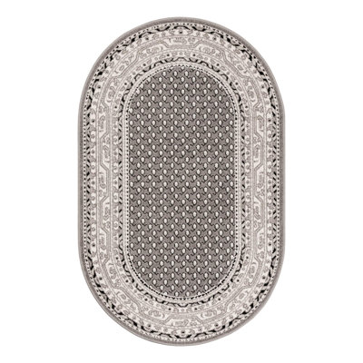Swinson Geometric Gray Area Rug