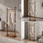 Coat Rack Solid Wood Hanger 23.6 x 11 x 71 in Easy to Assemble Walnut