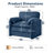 38.1''W Chenille Armchair Accent Chair Single Sofa Set Of Two For Living Room And Bedroom-430150167