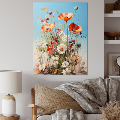 Œillets mauves, charme de campagne sur toile