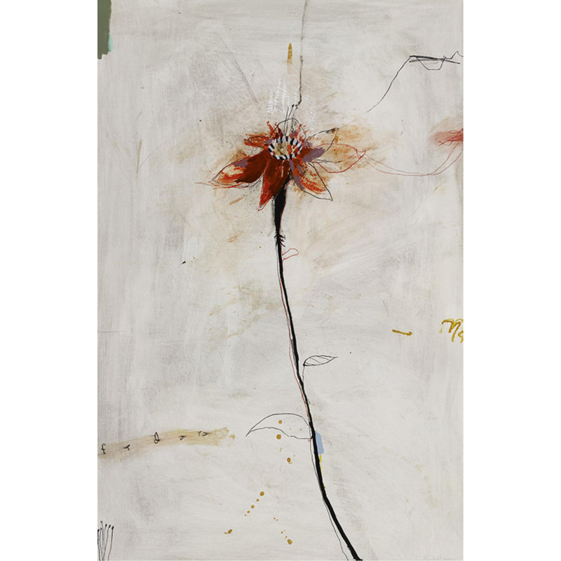 «Red Fern I» par Chelsea Art Studio - Peinture sur toile, H 37 po x l 24 po, Extérieur