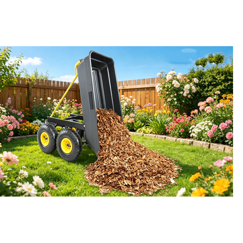 Wagon de jardin avec pneus