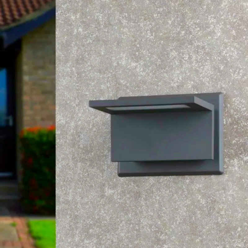 Outdoor LED Wall Sconce, Modern Wall-Mounted Lamp, Suitable For Porch And Front Door, Gray, Gray