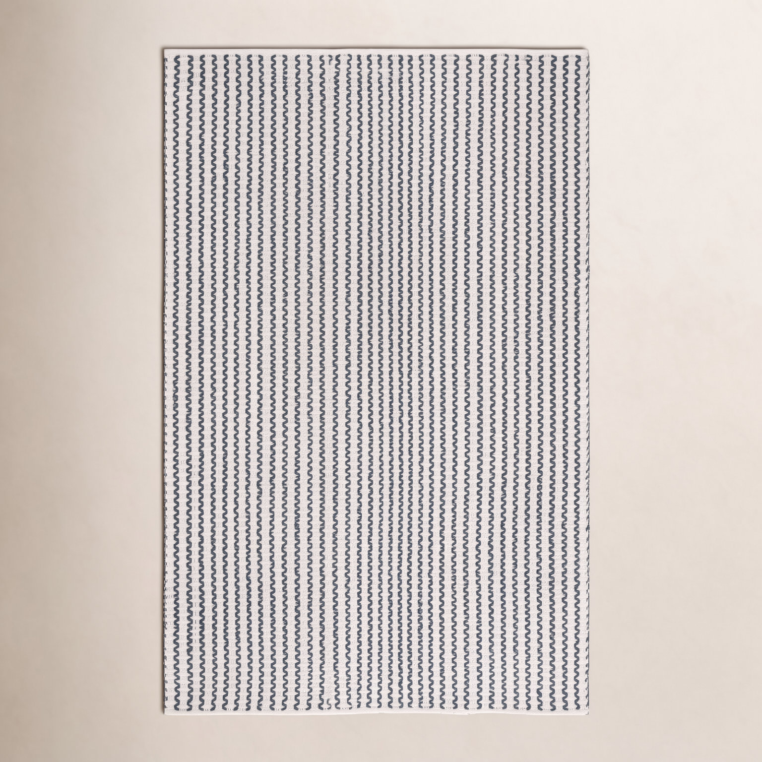 Hand-Woven Chevron Cotton Rug, Rectangle 3' x 5'