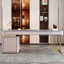 Bureau double caisson en pierre frittée avec tiroirs-910476817-910476819