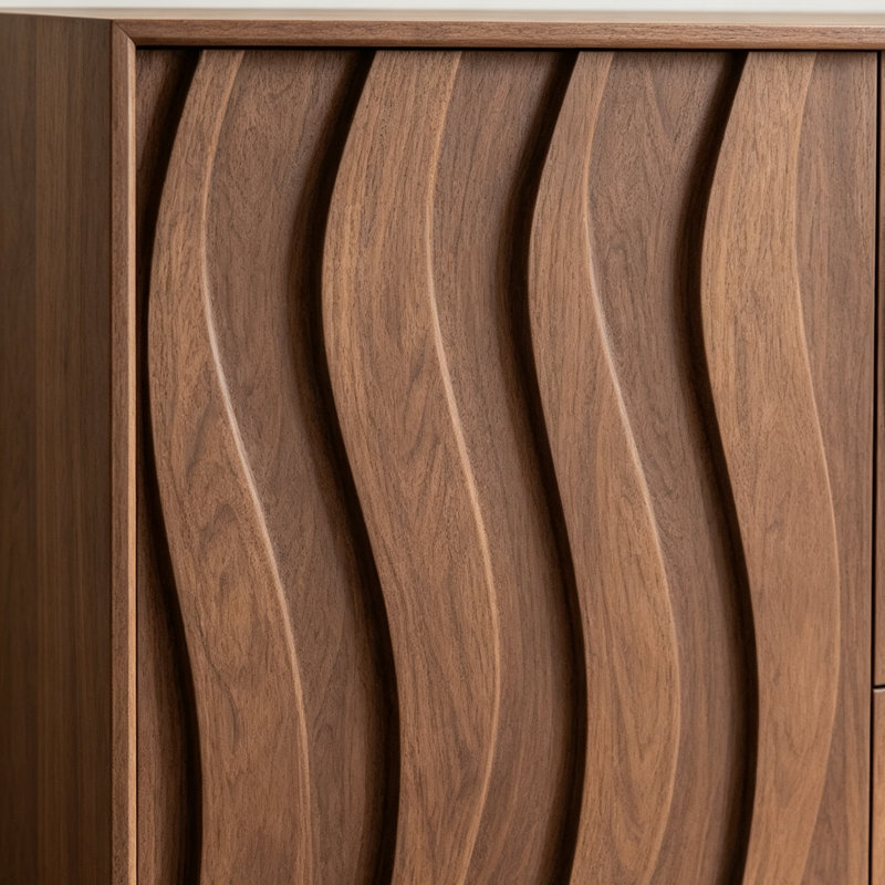 Buffet en bois massif Home, 31.5" H x 59.06" W x 17.72" D