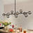 12-light Dimmable Chandelier Modern Chandelier Dining Room Chandelier Linear Chandelier