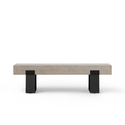 Kareen 62" Concrete Outdoor Bench