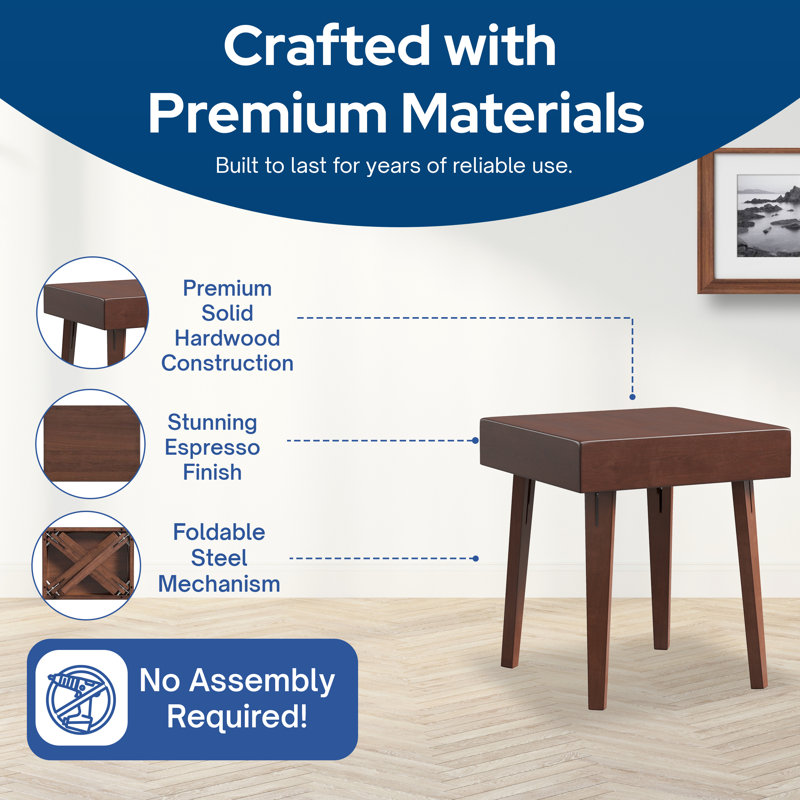 Stakmore Folding Occasional Table, Espresso, Espresso