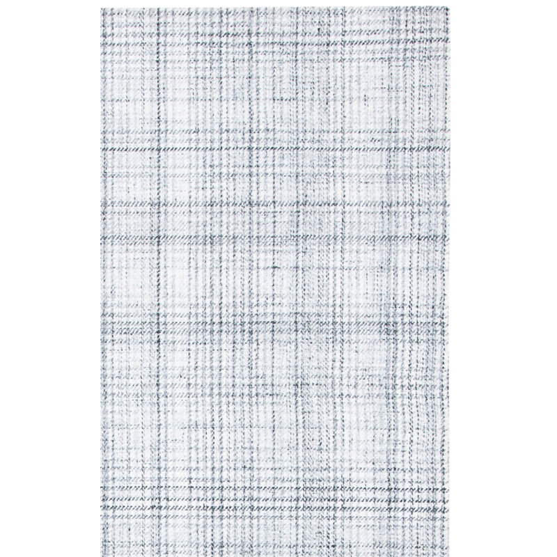 Earica Hand Woven Performance Plaid Area Rug, Rectangle 4' x 6'
