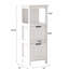 Armoire de rangement pour salle de bain blanche - 2 tiroirs et 1 tablette