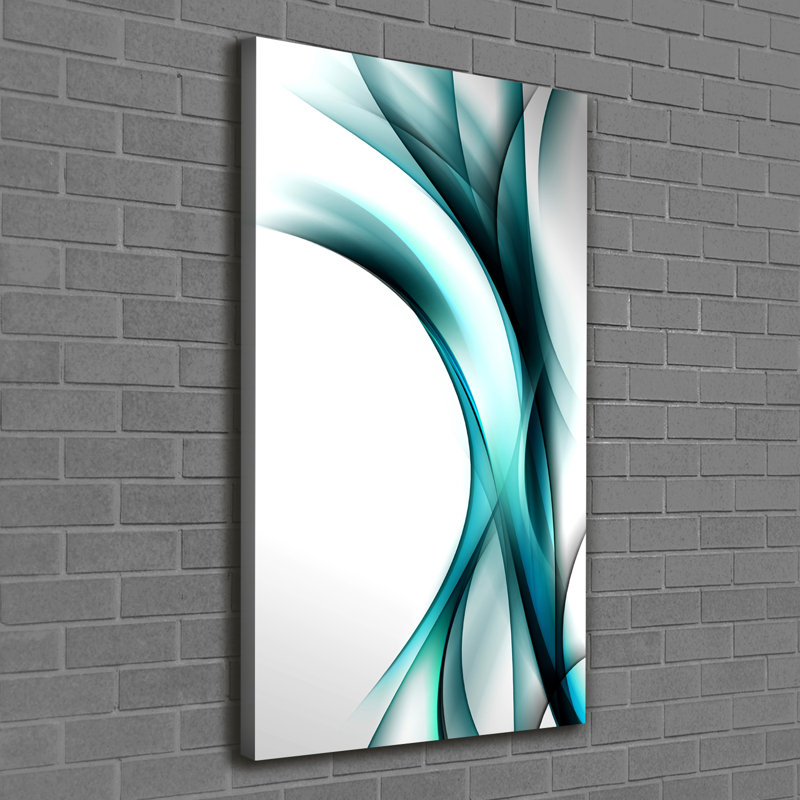 Waves Abstraction - Wrapped Canvas Print, 120cm H x 60cm W
