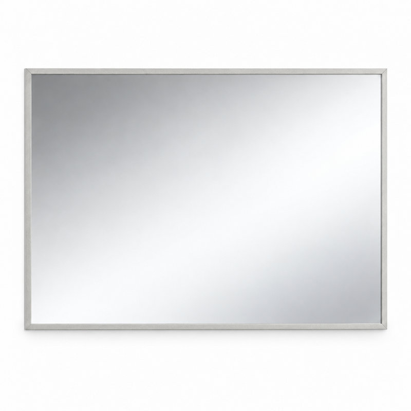 Metal Flat Wall Mirror, 70 cm H x 80 cm W