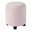 Lit tapissier en velours avec bureau de chevet et petit tabouret rond-811936896-811936902