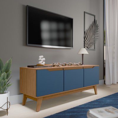 Athens 3-door Rack/Tv stand With Built-in Handles And Soft-close Doors by George Oliver