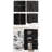 Farmhouse Black Bathroom Storage Cabinet With Doors And Adjustable Shelves, Freestanding