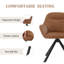 48.5cm H Vintage Faux Leather Upholstered Dining Chairs-1652086450