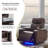 Lackner Power Recliner Chair with Hidden Arm Storage, USB Charging Port and 360° Swivel Tray Table-2137990022