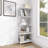 White Metal Scroll Indoor Outdoor Tall Folding 5 Shelves Decorative Bakers Rack