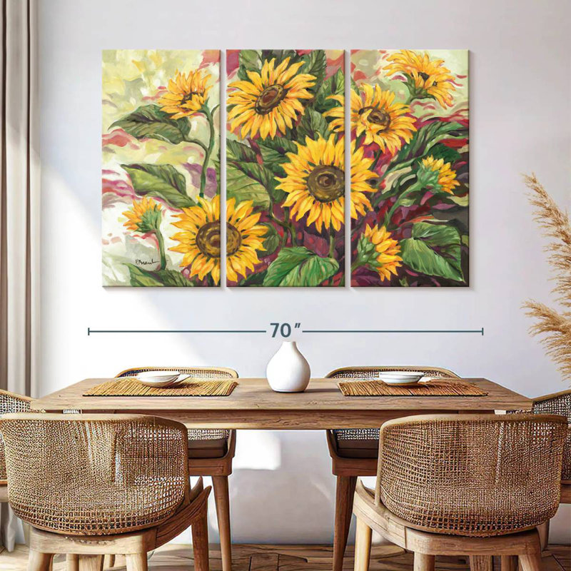 Harnek Blazing Sunflowers, 42" H x 65" W