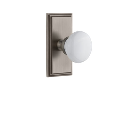 Grandeur Carré Plate Privacy with Hyde Park Door Knob