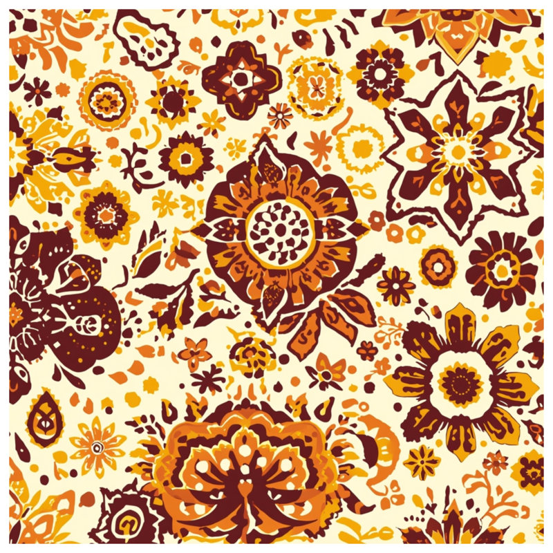 Couvertures florales à motif ornemental, L 50 po x H 60 po