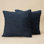 Housse de coussin en velours côtelé denim bleu 18 * 18 pouces 2 pièces / ensemble