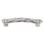 FAIRFAX 3-1/2" C TO C PULL WITH METALLIC SILVER, DECORATED WITH SWAROVSKI® CLEAR CRYSTAL; BURNISHED SILVER