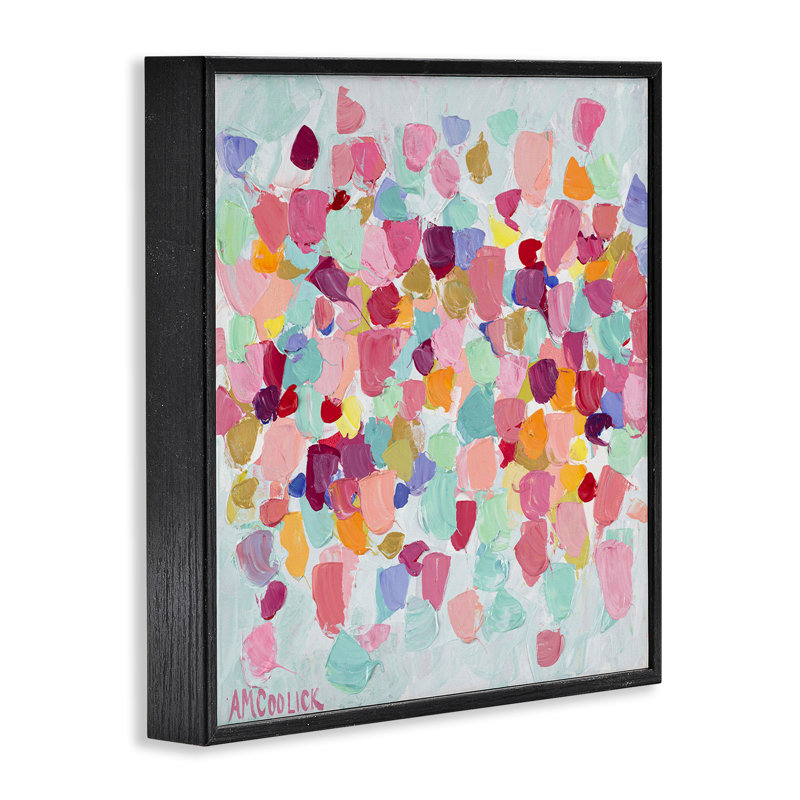 «Pastel Hue Splotches», art de la giclée encadrée par Ann Marie Coolick, H 17 po x l 17 po, Cadre noir