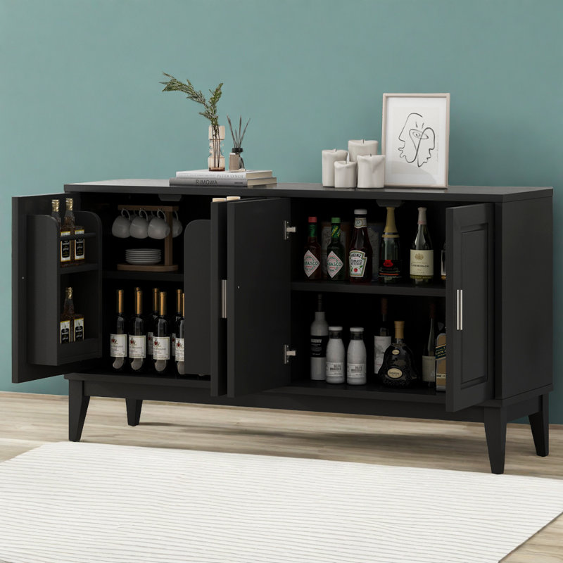 Armoire de rangement 60 po, Noir