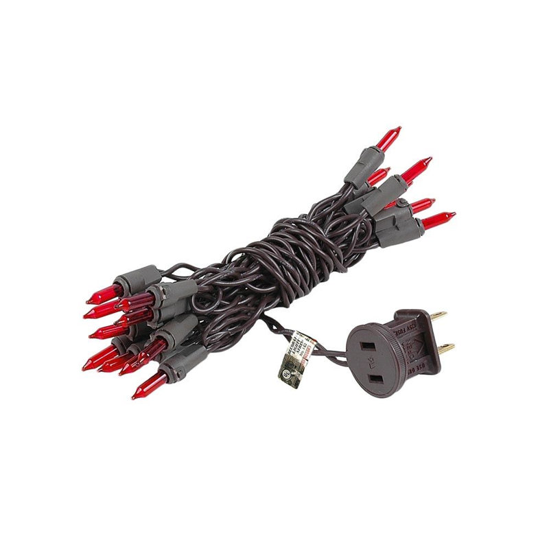 Mini-chaîne 20 ampoules pour l’extérieur 8,5' Pitman, rouge, Brun