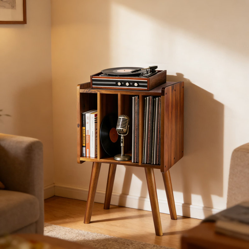 Support pour tourne-disque Mid-Century