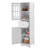 Freestanding Cabinet For Bathroom - Tall, White With Door And Drawer Storage Doors-888780030