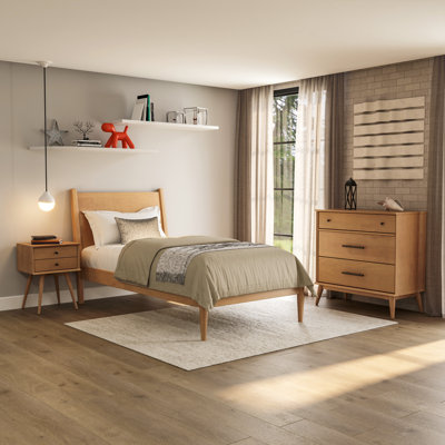 Ashlie Wood Platform Bed