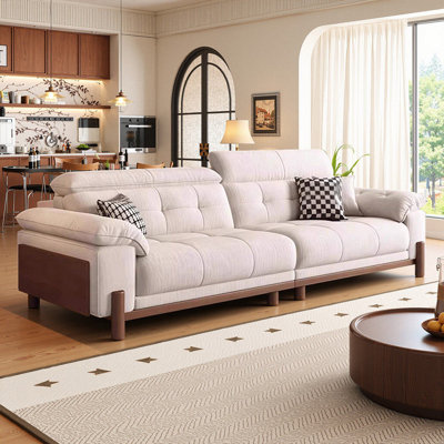 Creamy-white Chenille Modular Sofa cushion couch