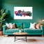 Denver Skyline Watercolor Abstract Colorful Vibrant Architecture City Wall Art Print 1 Piece Wrapped Canvas Wall Art-72678388