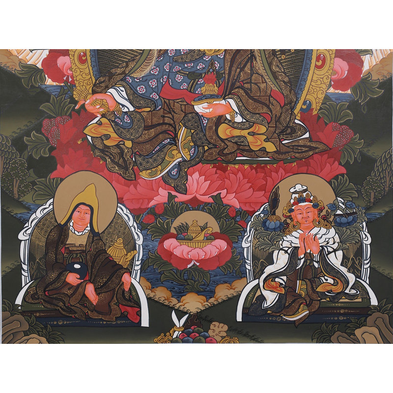 Gurou Padmasambhava Thangka, peinture (sans brocart)