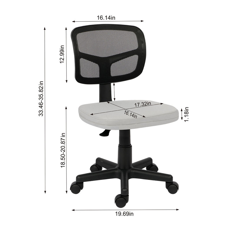 Cotton Office Chair, Grey