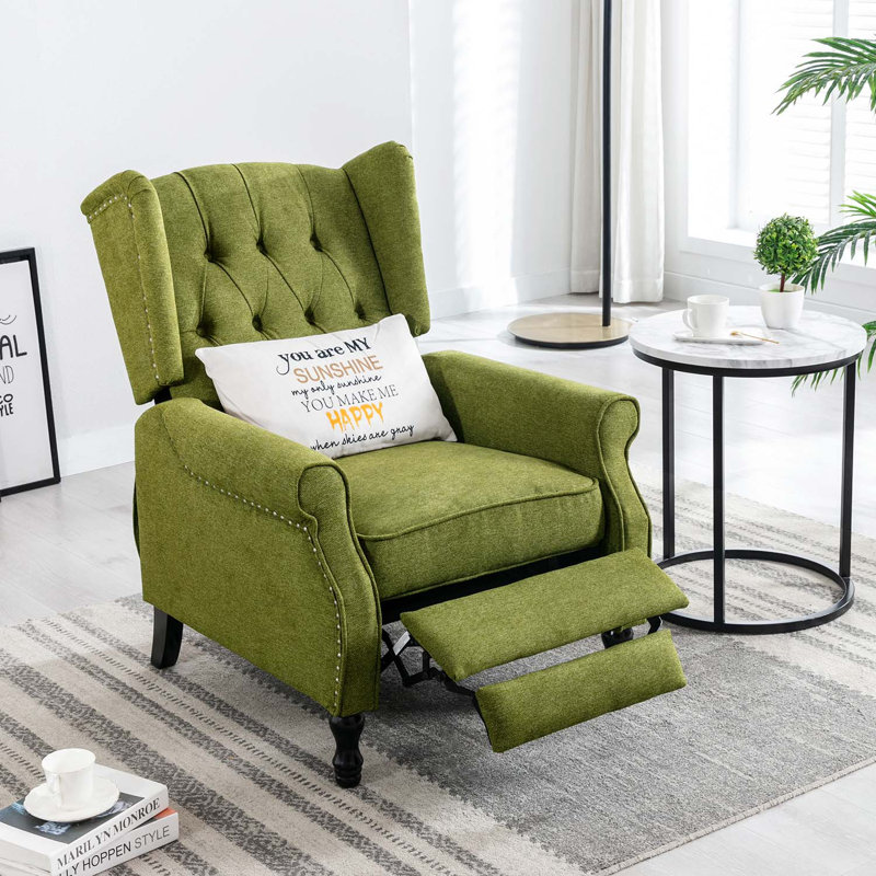 Druv Recliner, Grass Green Flannelette