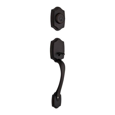 Belleview Exterior Portion Handleset with Double Cylinder Deadbolt (Interior Portion Sold Separately)