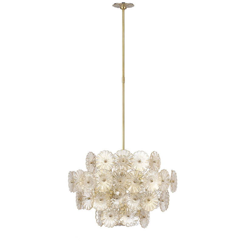 Julie Neill Gianna 24" Chandelie, Gold, Hand-Rubbed Antique Brass